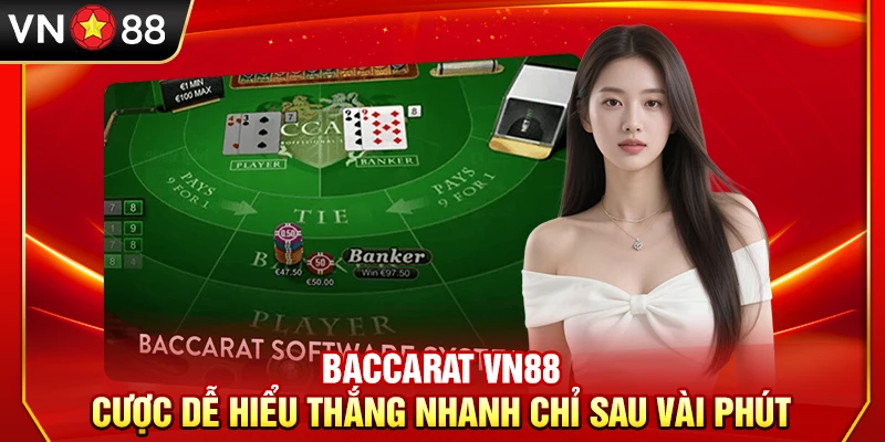 Baccarat VN88 – Cược Dễ Hiểu Thắng Nhanh Chỉ Sau Vài Phút