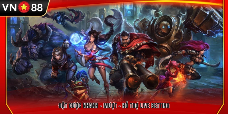 Thao tác đặt cược nhanh, ổn định với chức năng live betting