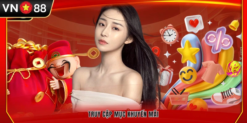 Vào mục “Khuyến mãi” trên giao diện chính để xem ưu đãi 