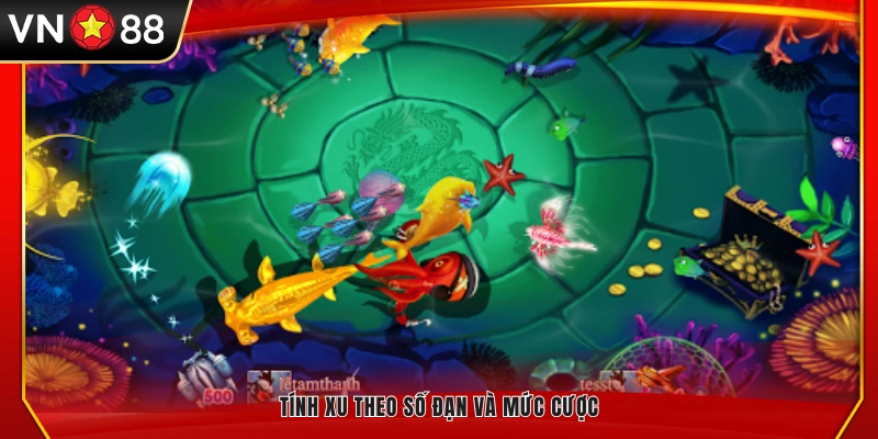 Xu được tính dựa trên lượng đạn bắn và mức cược